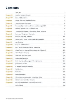 The Complete Forex Guide — contents page